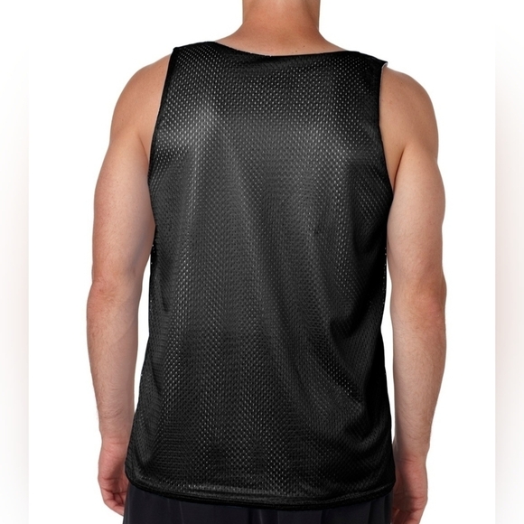 Badger Sport Pro Mesh Reversible Black And White Tank Top Various Sizes - New - Picture 5 of 6